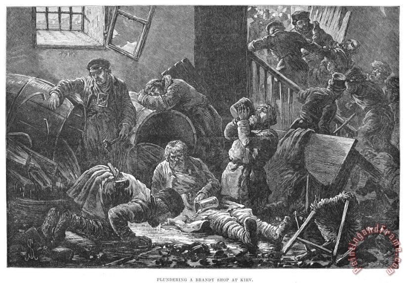 Russia: Pogrom, 1881 painting - Others Russia: Pogrom, 1881 Art Print