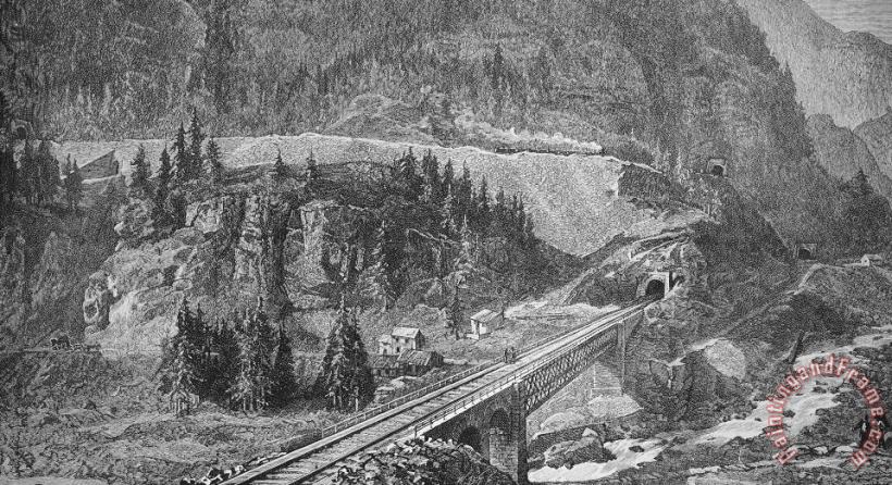 Saint Gotthard Tunnel painting - Others Saint Gotthard Tunnel Art Print