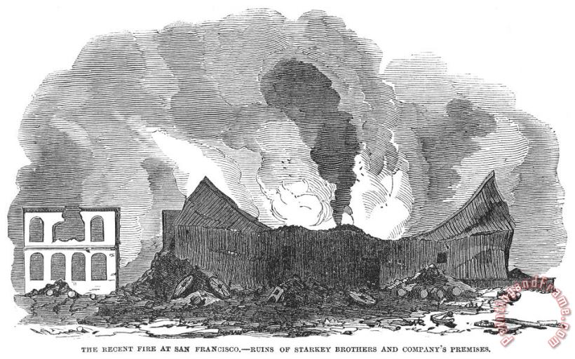 Others San Francisco: Fire, 1851 Art Painting