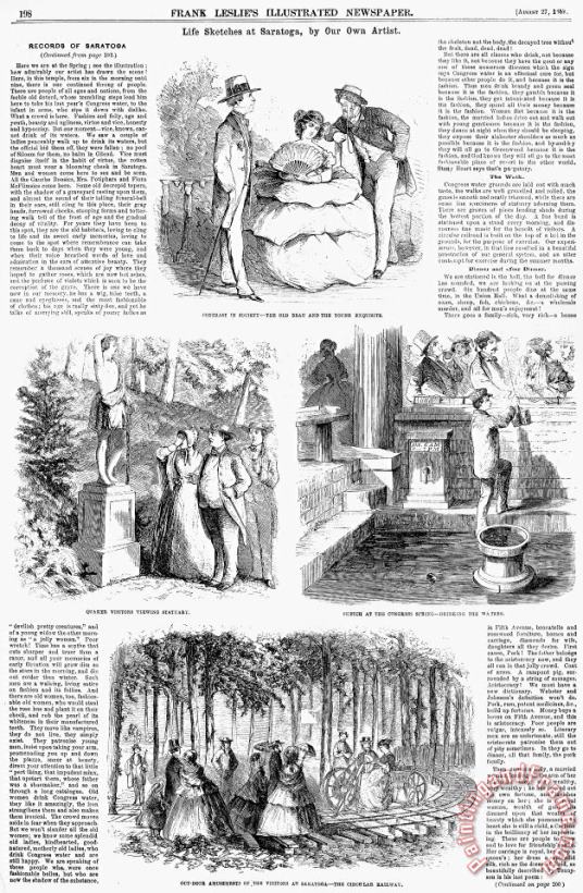Others Saratoga Springs, 1859 Art Print