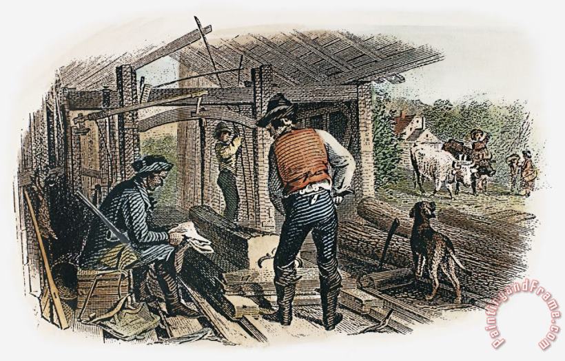 Others SAWMILL, c1870 Art Painting
