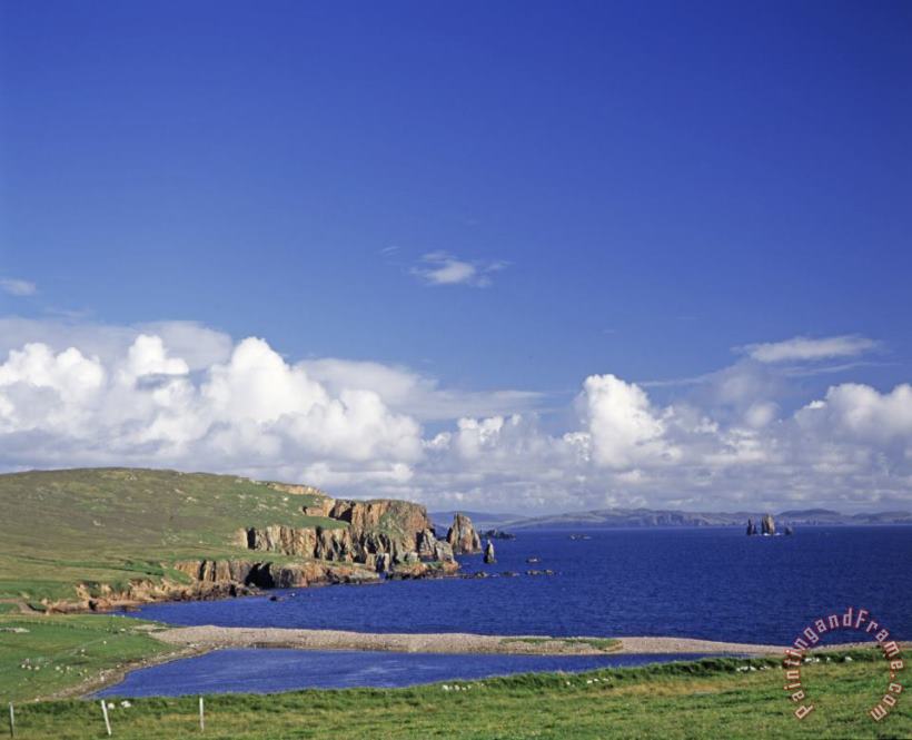 Others Scotland Shetland Islands Eshaness Cliffs Art Painting