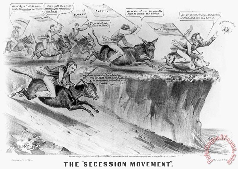 Secession Cartoon, 1861 painting - Others Secession Cartoon, 1861 Art Print
