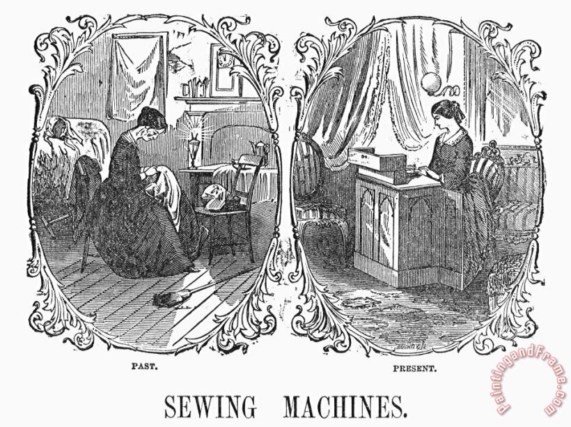 SEWING, 19th CENTURY painting - Others SEWING, 19th CENTURY Art Print