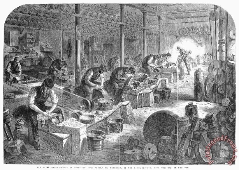 Others Sheffield: Factory, 1866 Art Painting