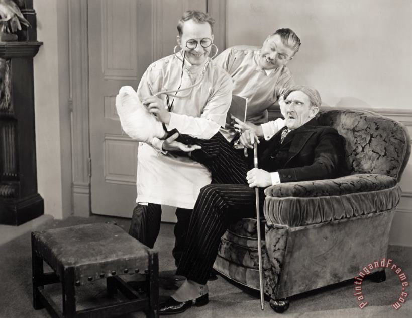 Silent Film Still: Doctor painting - Others Silent Film Still: Doctor Art Print