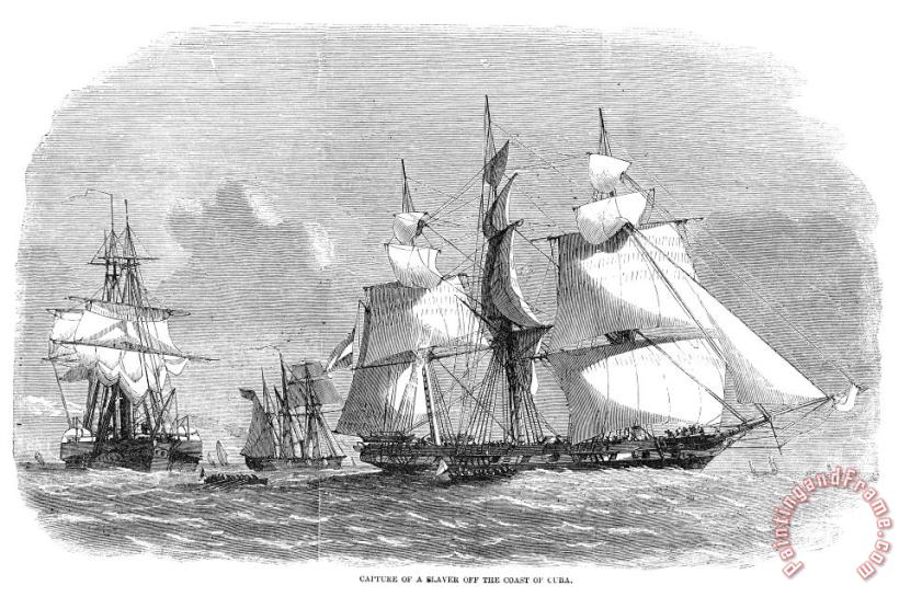 Slavery: Slave Ship, 1858 painting - Others Slavery: Slave Ship, 1858 Art Print