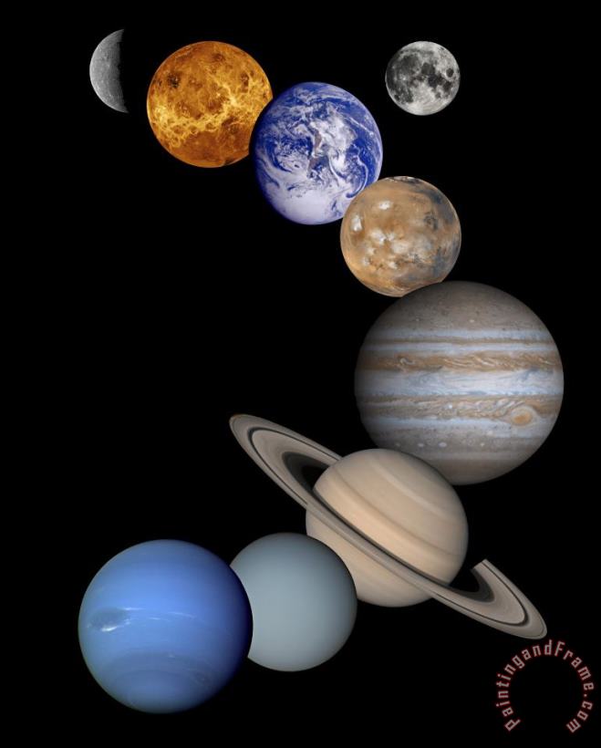 Others Solar System Montage Art Print