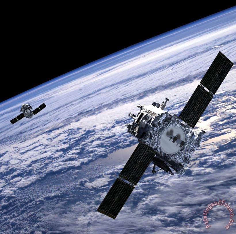 Solar Terrestrial Relations Observatory Satellites painting - Others Solar Terrestrial Relations Observatory Satellites Art Print