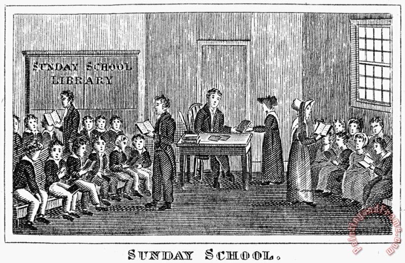Sunday School, 1832 painting - Others Sunday School, 1832 Art Print