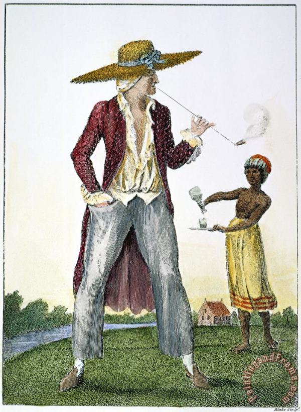 Surinam: Slave Owner, 1796 painting - Others Surinam: Slave Owner, 1796 Art Print