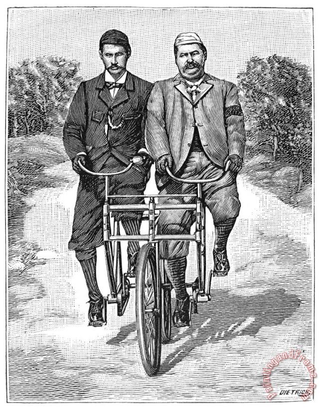 Others Tandem Bicycle, 1896 Art Painting