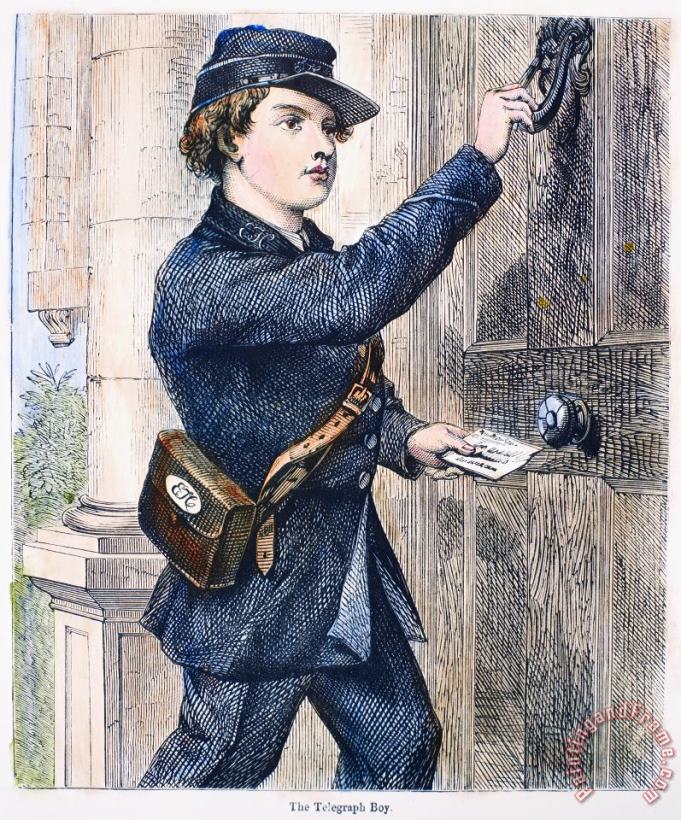 Telegraph Messenger, 1869 painting - Others Telegraph Messenger, 1869 Art Print