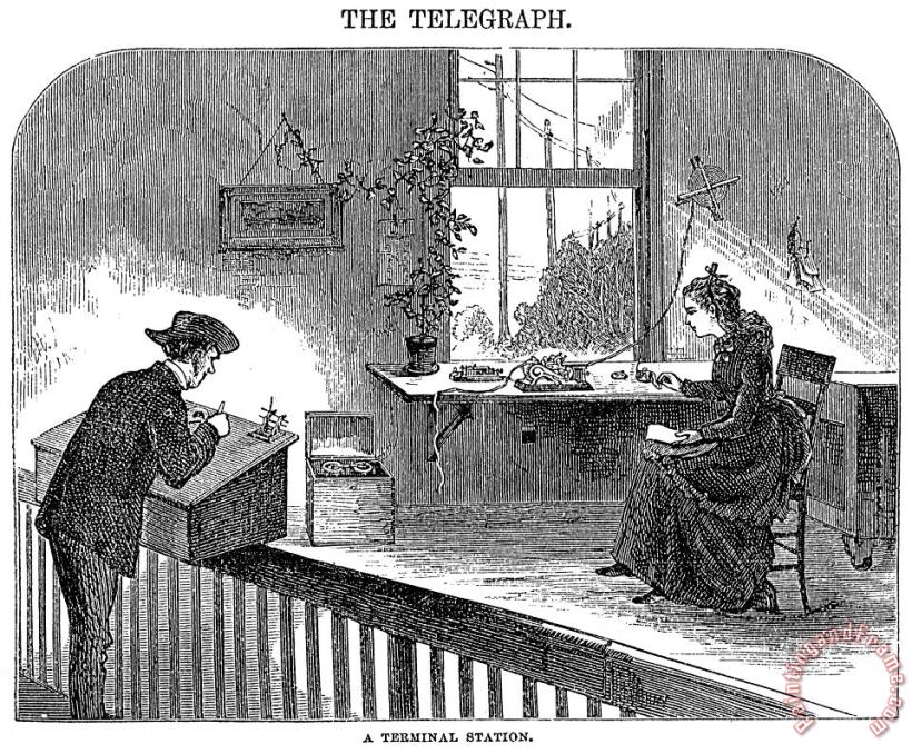 Telegraph Office, 1873 painting - Others Telegraph Office, 1873 Art Print