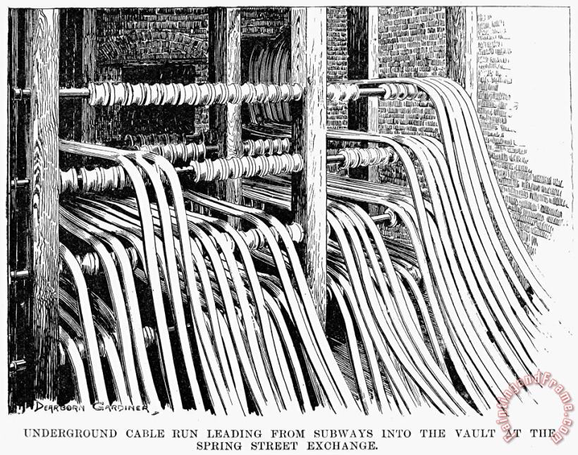 Others Telephone Cables, 1891 Art Painting