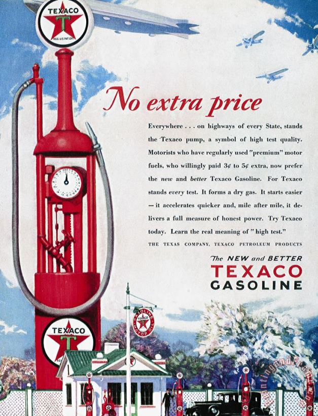Others Texaco Advertisement, 1929 Art Painting