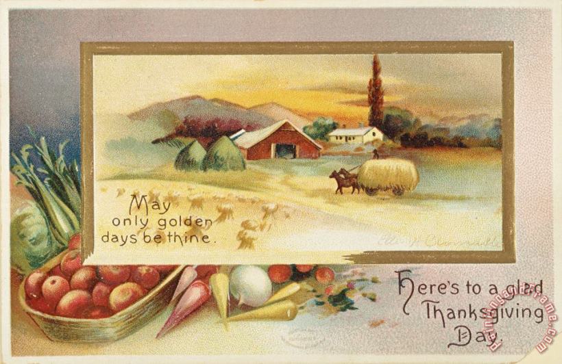 Others THANKSGIVING CARD, c1910 Art Painting