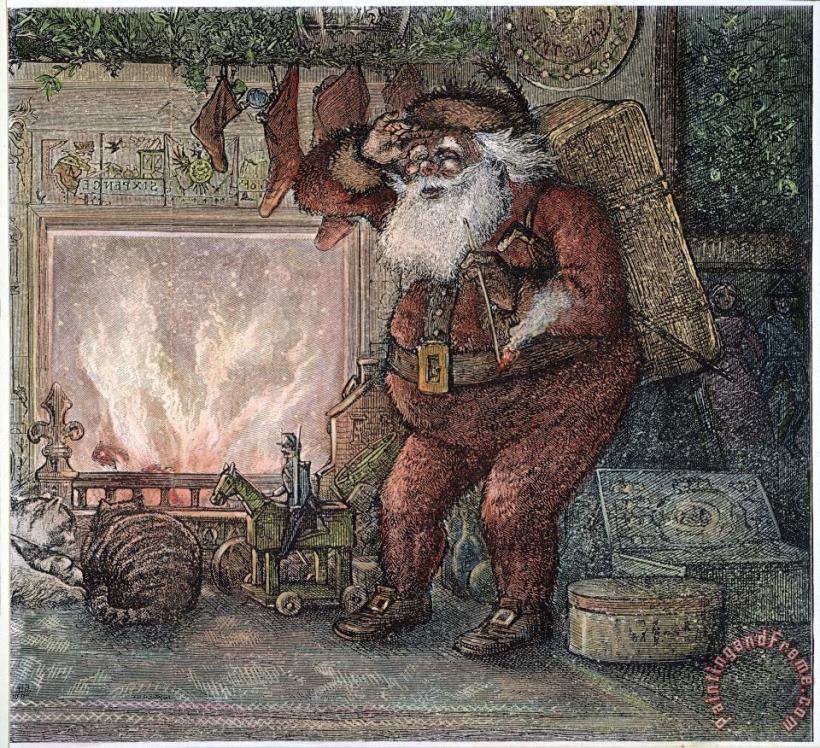 Others Thomas Nast: Santa Claus Art Painting