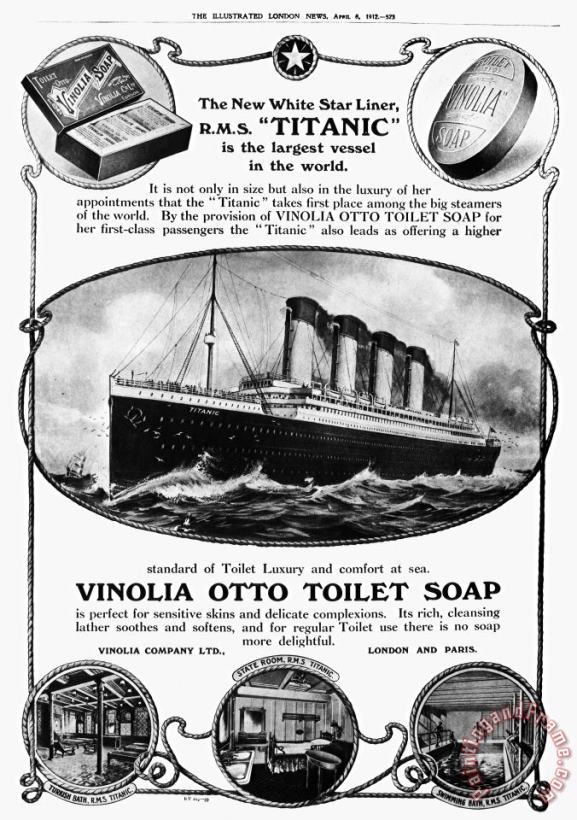 Titanic: Soap Ad, 1912 painting - Others Titanic: Soap Ad, 1912 Art Print