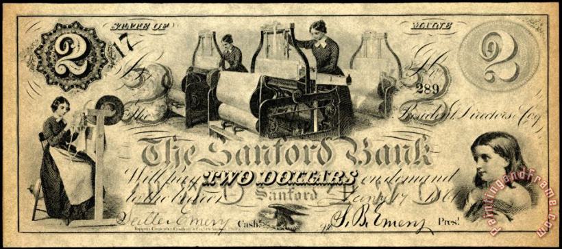 Union Banknote, 1861 painting - Others Union Banknote, 1861 Art Print