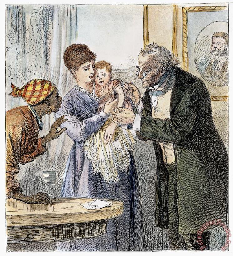 Vaccination, 1870 painting - Others Vaccination, 1870 Art Print