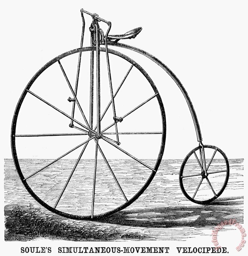 Velocipede, 1869 painting - Others Velocipede, 1869 Art Print