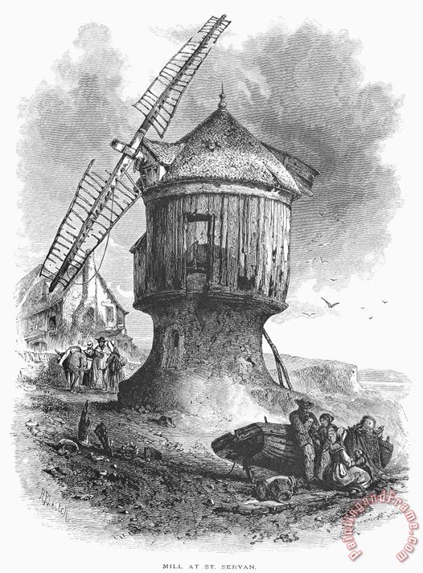 Others WINDMILL, c1870 Art Painting