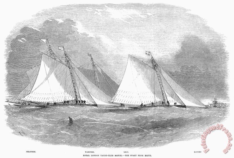 Yacht Race, 1855 painting - Others Yacht Race, 1855 Art Print