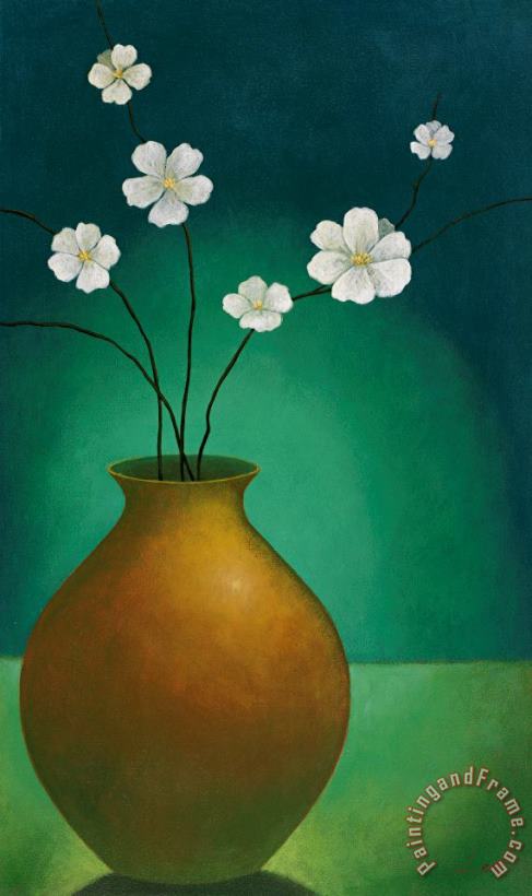 Pablo Esteban Vase And Flowers Art Print