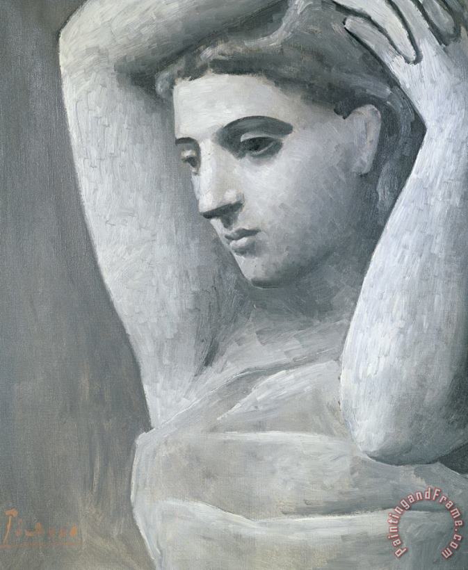 Bust of a Woman, Arms Raised, Dinard, Summer painting - Pablo Picasso Bust of a Woman, Arms Raised, Dinard, Summer Art Print