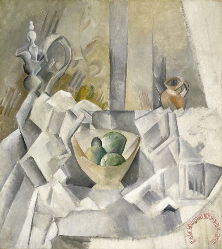 Pablo Picasso Carafe, Jug And Fruit Bowl (carafon, Pot Et Compotier) Art Painting