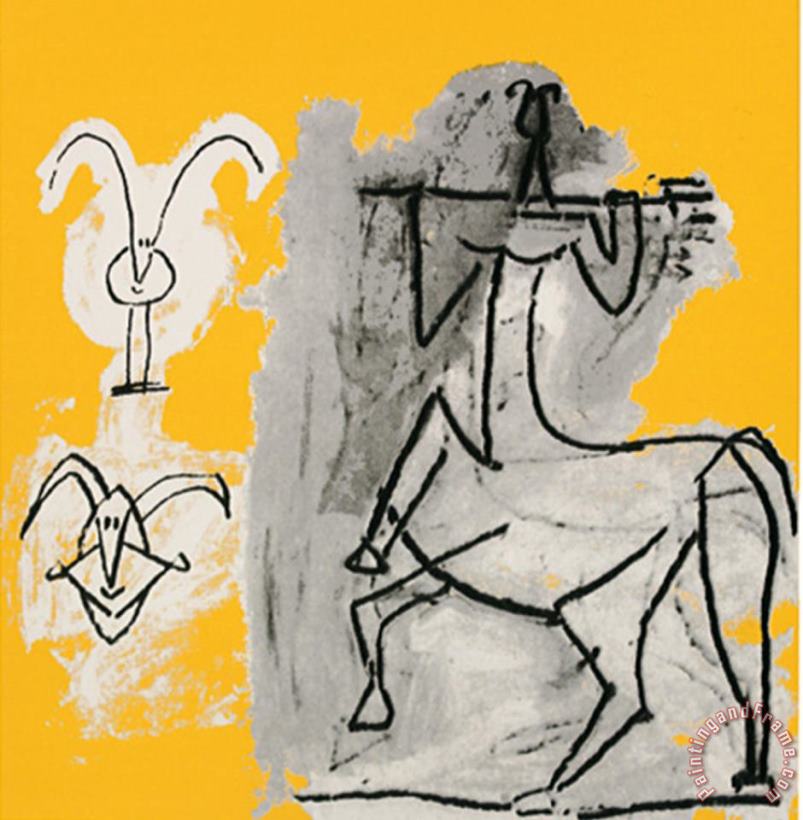 Pablo Picasso Centaur with Trident Art Painting