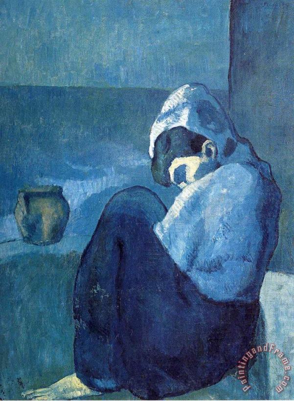 Crouching Woman 1902 painting - Pablo Picasso Crouching Woman 1902 Art Print