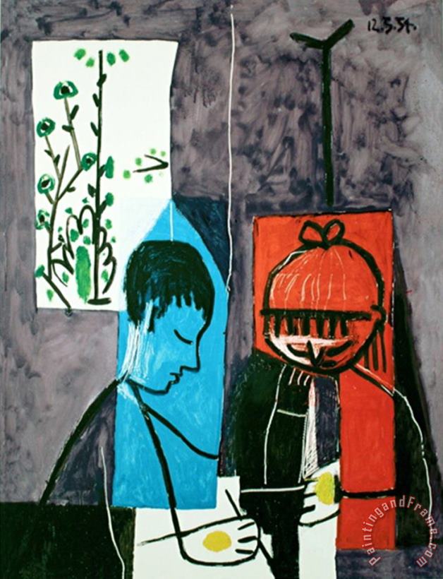 Enfants Dessinant painting - Pablo Picasso Enfants Dessinant Art Print