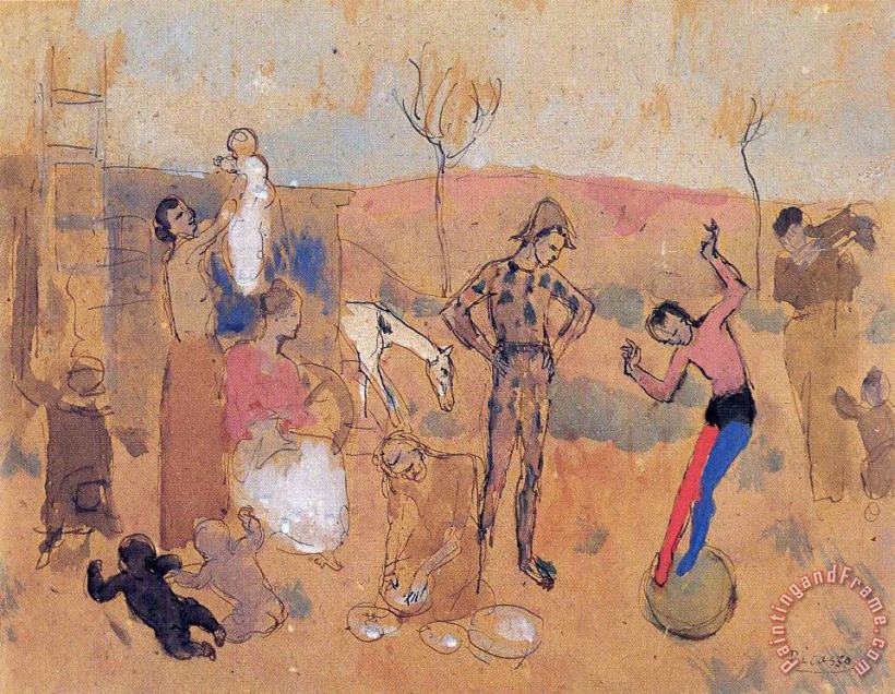 Pablo Picasso Family of Jugglers 1905 Art Painting