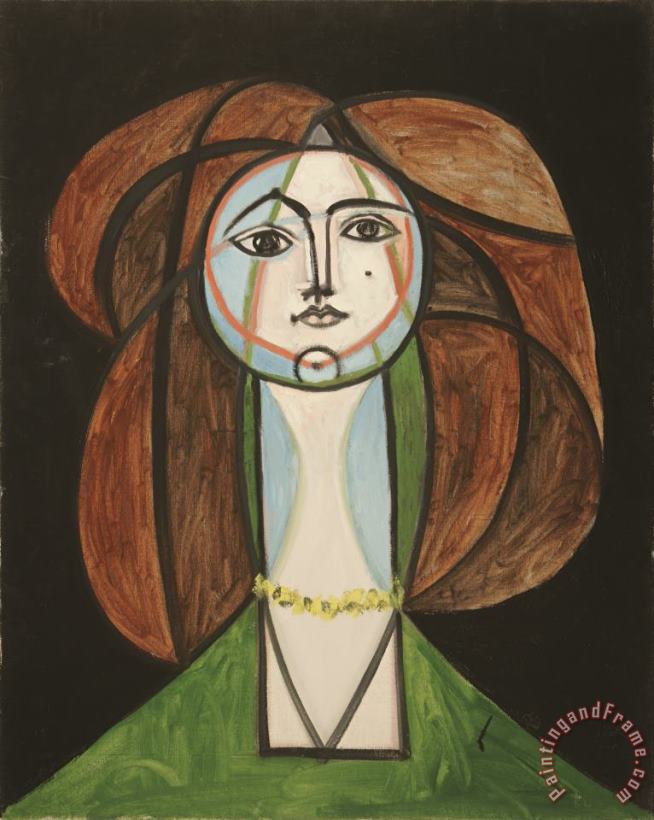 Pablo Picasso Femme Au Collier Jaune Art Painting