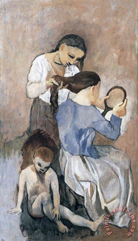 Pablo Picasso Hairdressing 1906 Art Painting