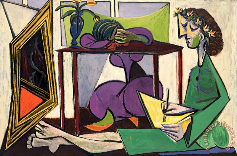 Pablo Picasso Interior with a Girl Drawing Art Print