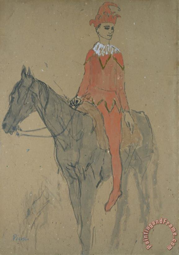 Jester on Horseback painting - Pablo Picasso Jester on Horseback Art Print