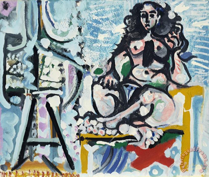 Pablo Picasso Le Modele Dans L'atelier Art Painting