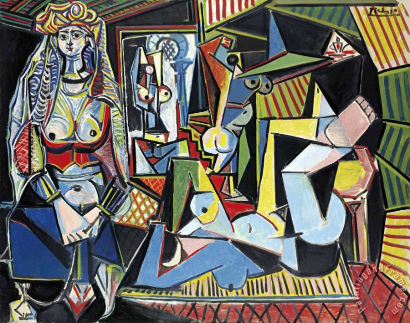Les Femmes D'alger (version 'o') painting - Pablo Picasso Les Femmes D'alger (version 'o') Art Print