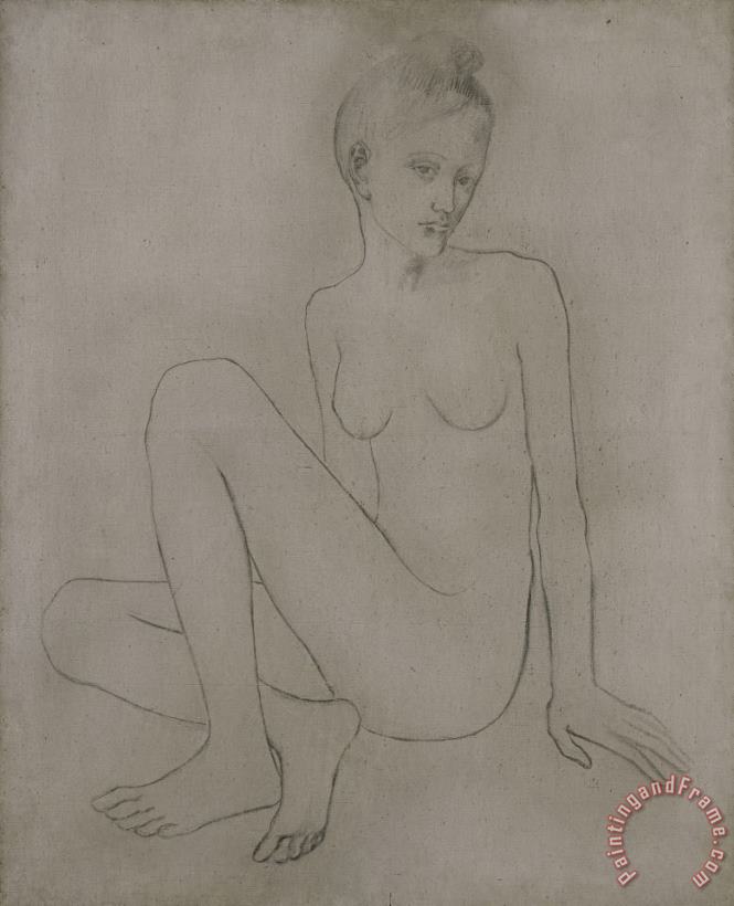 Madeleine Nue (nude with Crossed Legs) painting - Pablo Picasso Madeleine Nue (nude with Crossed Legs) Art Print
