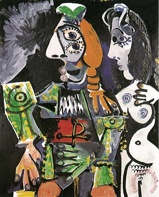 Pablo Picasso Matador E Femme Nue 1970 Art Print