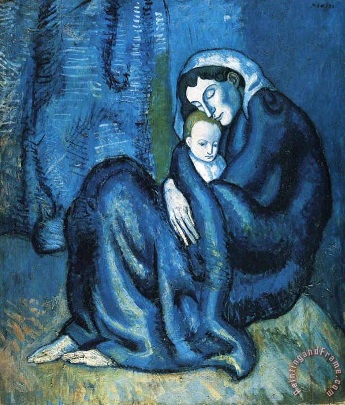 Pablo Picasso Mother And Child 1902 Art Print