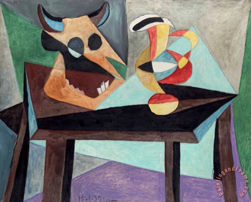 Pablo Picasso Nature Morte Tete De Taureau Art Print