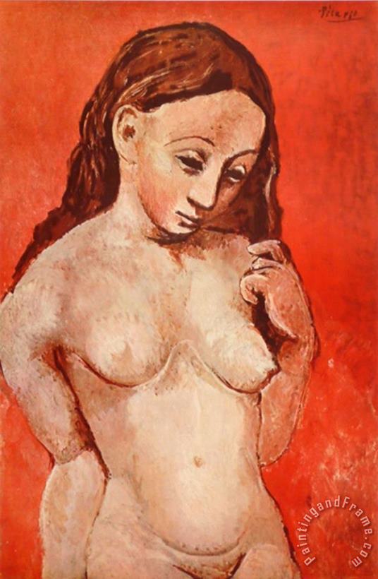 Pablo Picasso Nude on Red Art Painting