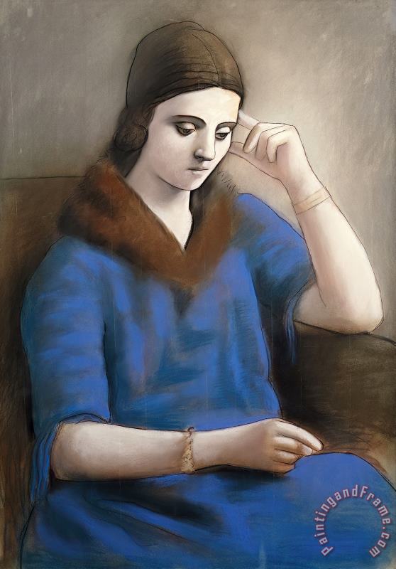 Pablo Picasso Olga Pensive Art Painting