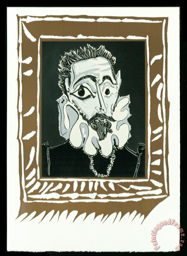 Pablo Picasso Portrait D'homme a La Fraise Art Print
