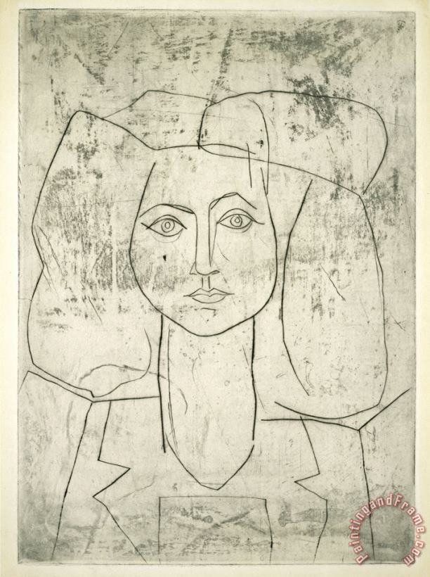 Pablo Picasso Portrait of Francoise, Dressed in a Suit Art Painting