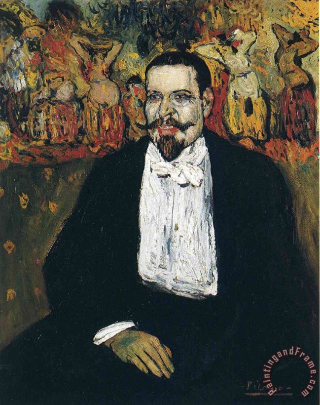 Portrait of Gustave Coquiot 1901 1 painting - Pablo Picasso Portrait of Gustave Coquiot 1901 1 Art Print